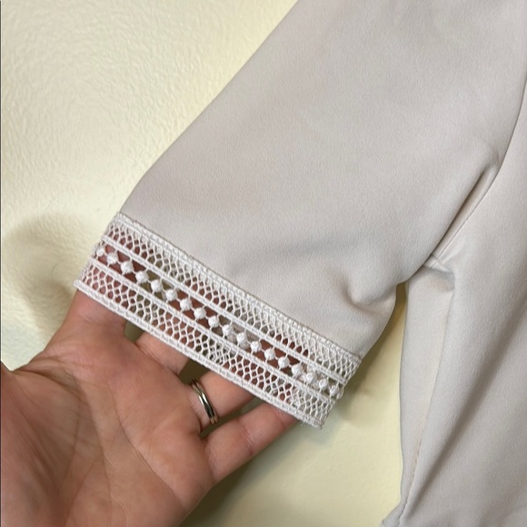 Zara White Lace Women's Peplum Top Size S - Picture 6 of 7